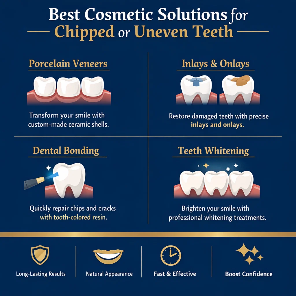 cosmetic solutions for chipped uneven teeth